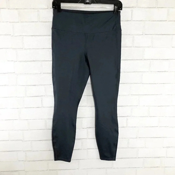 Athleta Slate Blue Crop Athletic Leggings Size Medium - Picture 1 of 7